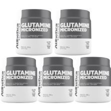 Kit 5X Glutamine Micronized Evolution Series - 300g Glutamina - Atlhetica Nutrition