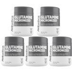 Kit 5X Glutamine Micronized Evolution Series - 500g Glutamina - Atlhetica Nutrition