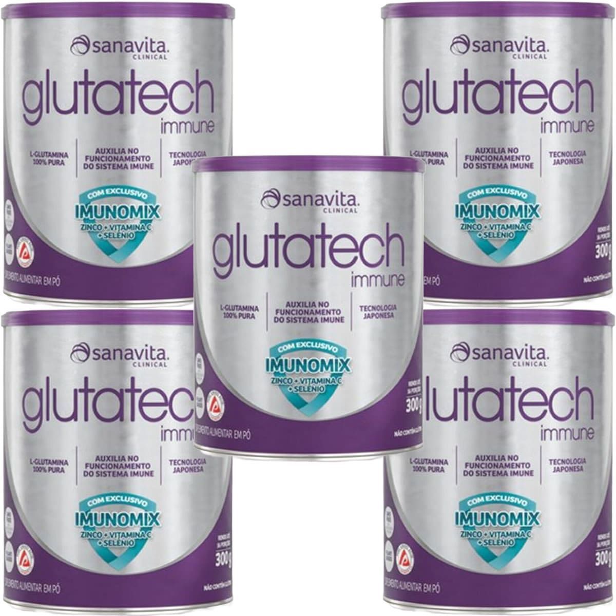 Kit 5X Glutatech - 300g - Sanavita