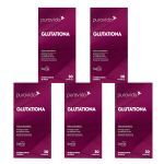 Kit 5X Glutationa - 30 C�psulas - Puravida