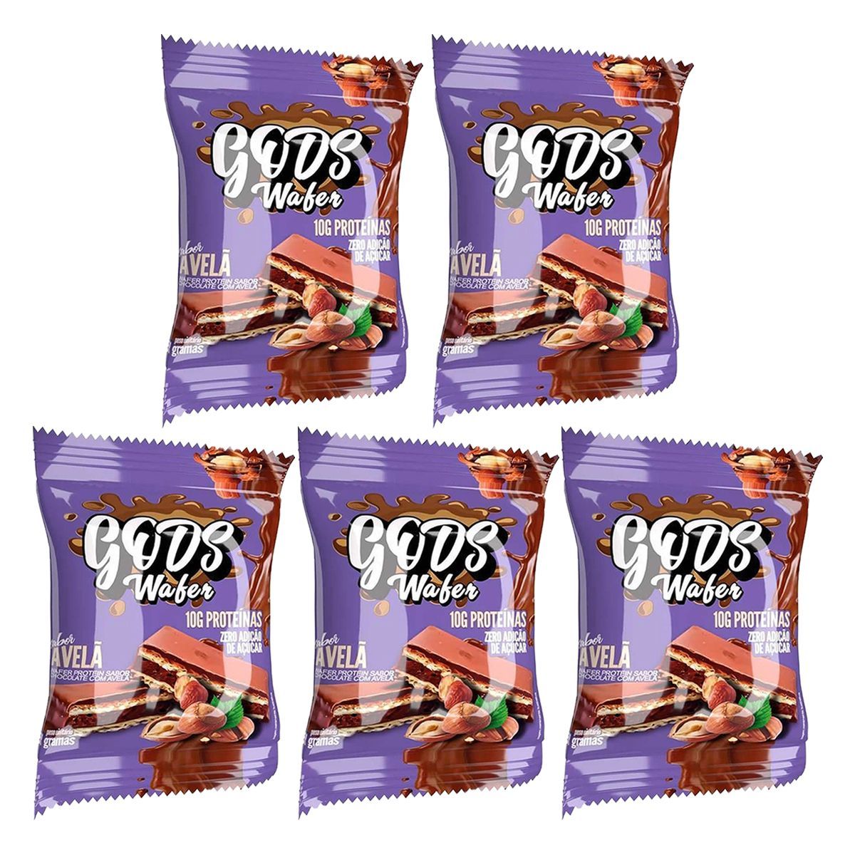 Kit 5X Gods Wafer  - 1 Unidade de 51g Avel� - Canibal