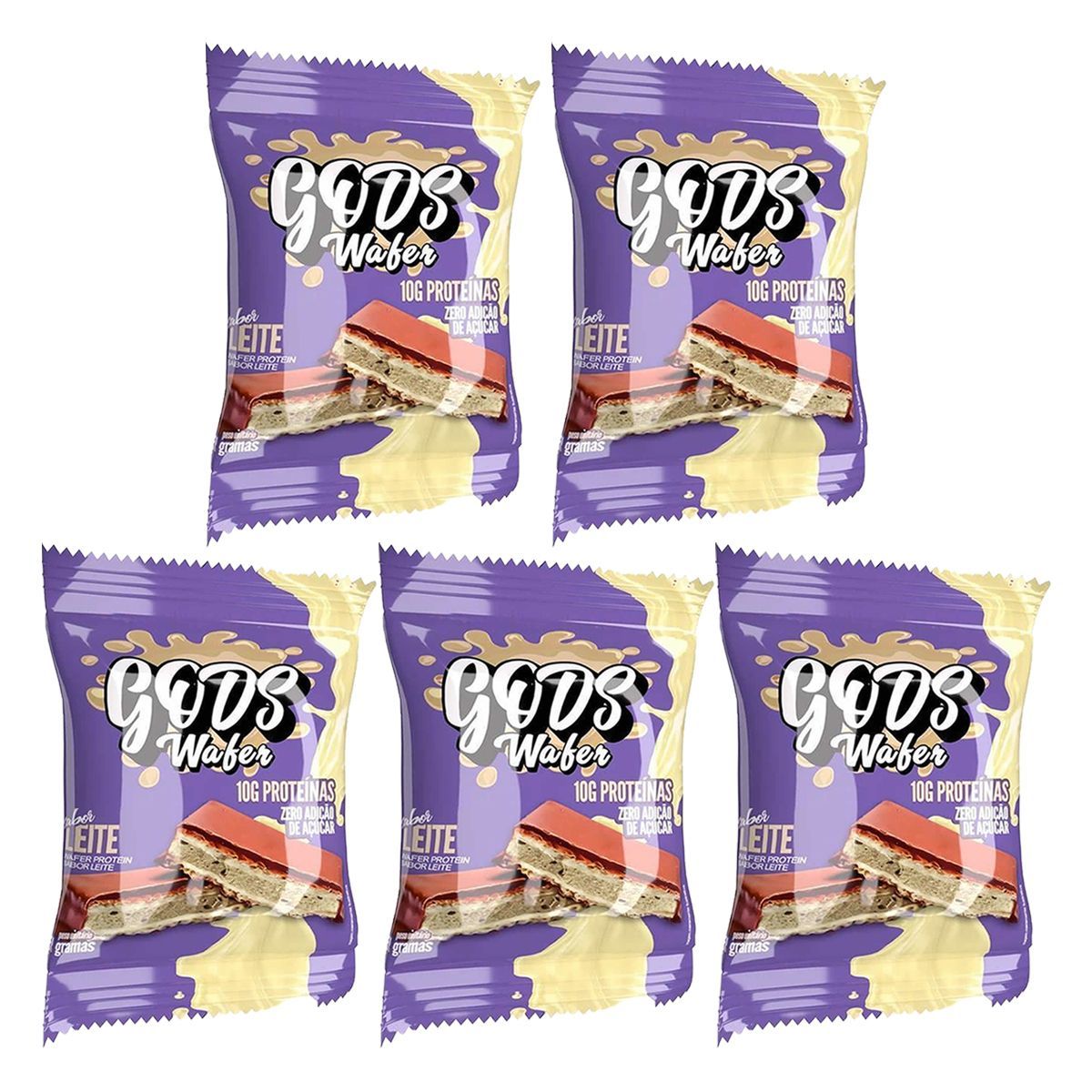 Kit 5X Gods Wafer  - 1 Unidade de 51g Leite - Canibal