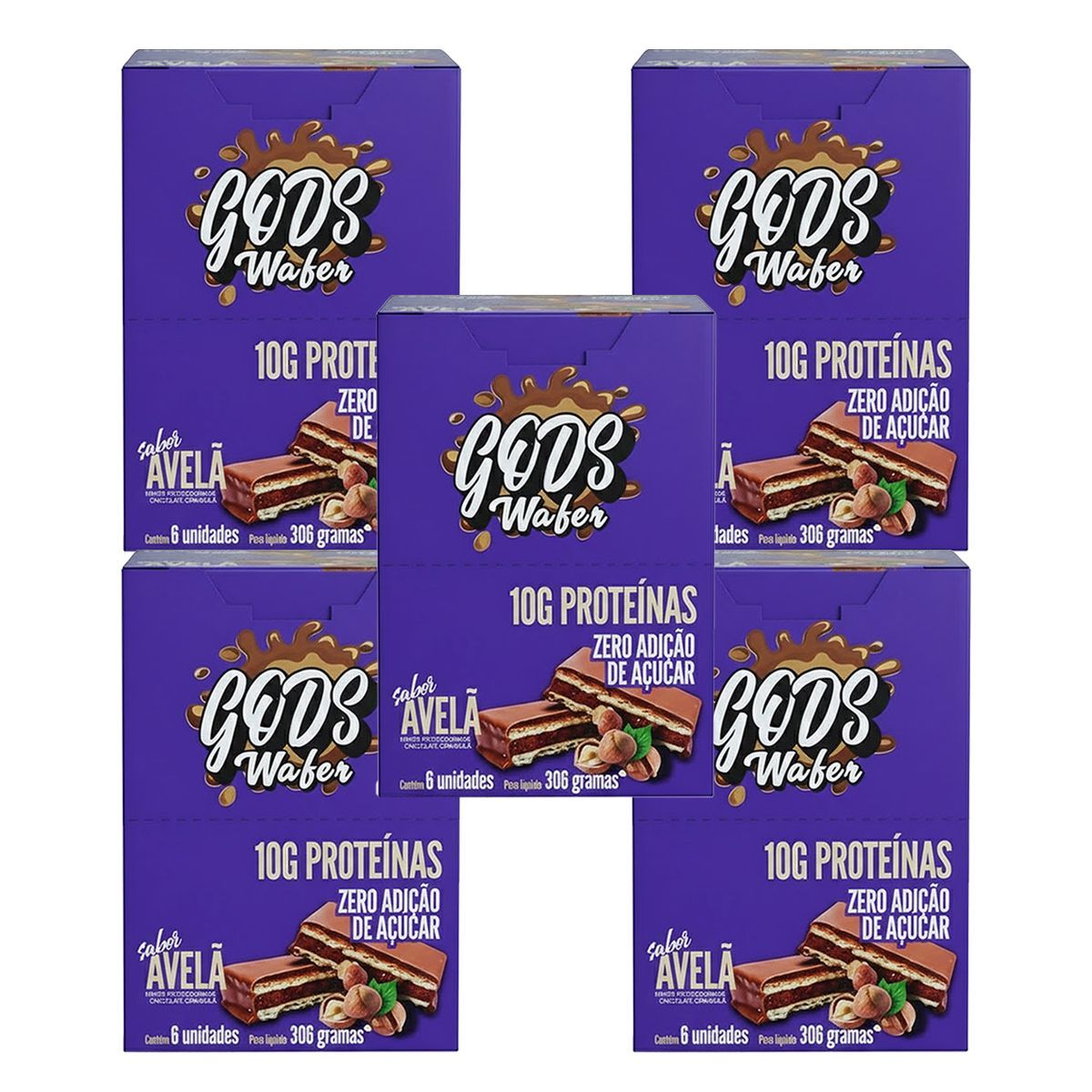 Kit 5X Gods Wafer  - 6 Unidades de 51g Avel� - Canibal