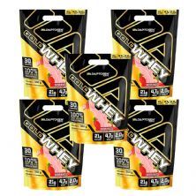 Kit 5X Gold Whey - 900g Refil Morango - Adaptogen