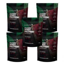 Kit 5X Grassfed Whey Protein - Refil 900g Framboesa - Pura Vida