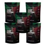 Kit 5X Grassfed Whey Protein - Refil 900g Framboesa - Pura Vida