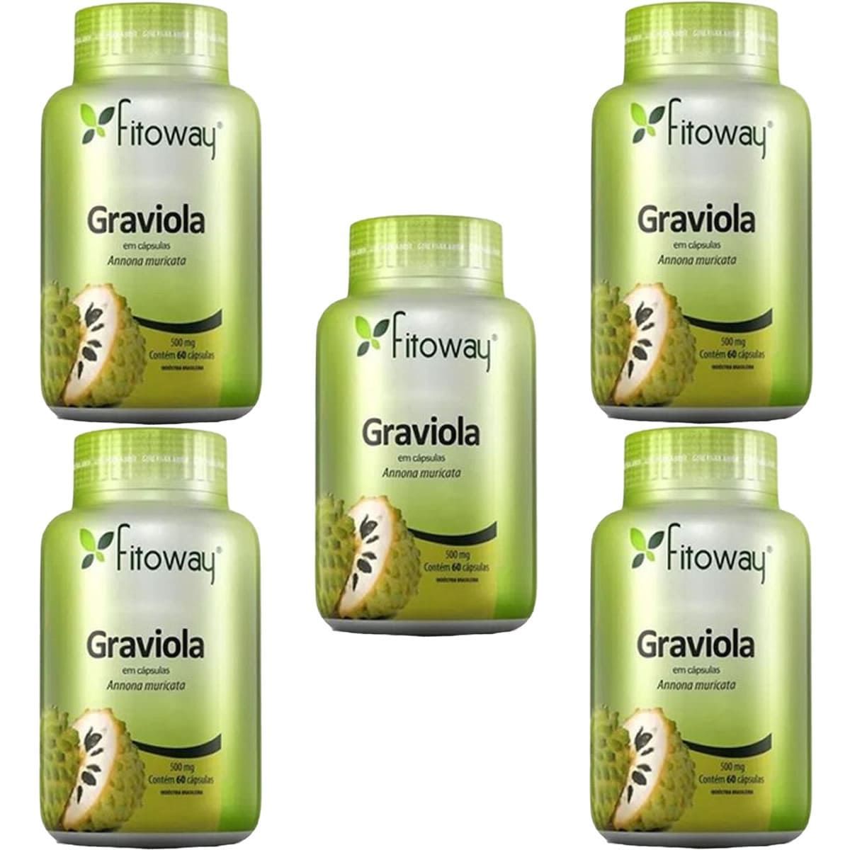 Kit 5X Graviola - 60 C�psulas - Fitoway