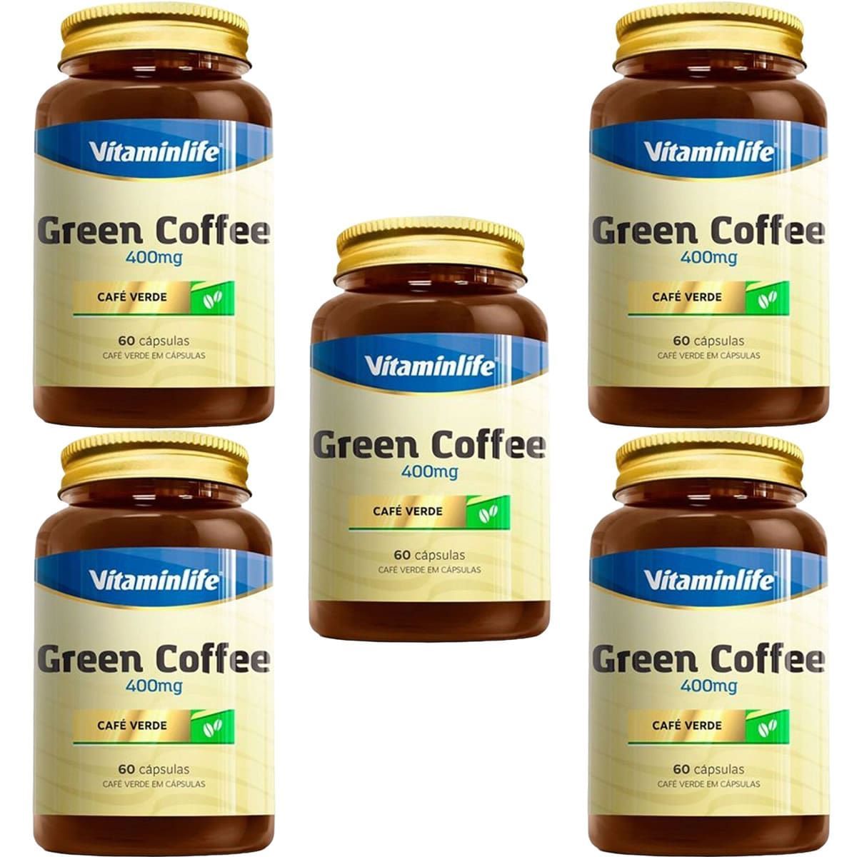 Kit 5X Green Coffee - 60 C�psulas - Vitaminlife
