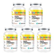 Kit 5X GummyDop Kids - 60 Gomas Tangerina - ElementoPuro