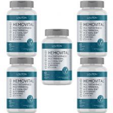 Kit 5X Hemovital Multivitam�nico - 60 C�psulas - Lauton Nutrition