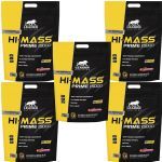 Kit 5X Hi-Mass Prime 15000 - 3.000g Refil Morango - Leader Nutrition