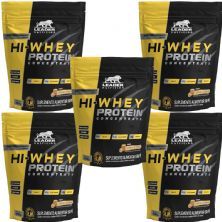Kit 5X Hi-Whey Protein Concentrate 100% - 900g Refil Cookies & Cream - Leader Nutrition