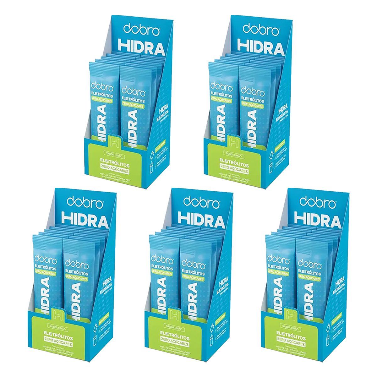 Kit 5X Hidra Eletr�litos - 10 Sach�s 7 g Lim�o - Dobro