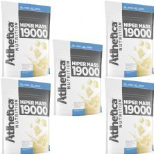Kit 5X Hiper Mass 19000 Refil - 3200g Baunilha - Atlhetica Nutrition