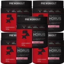 Kit 5X H�rus Pre Workout - 300g Cotton Candy - Max Titanium