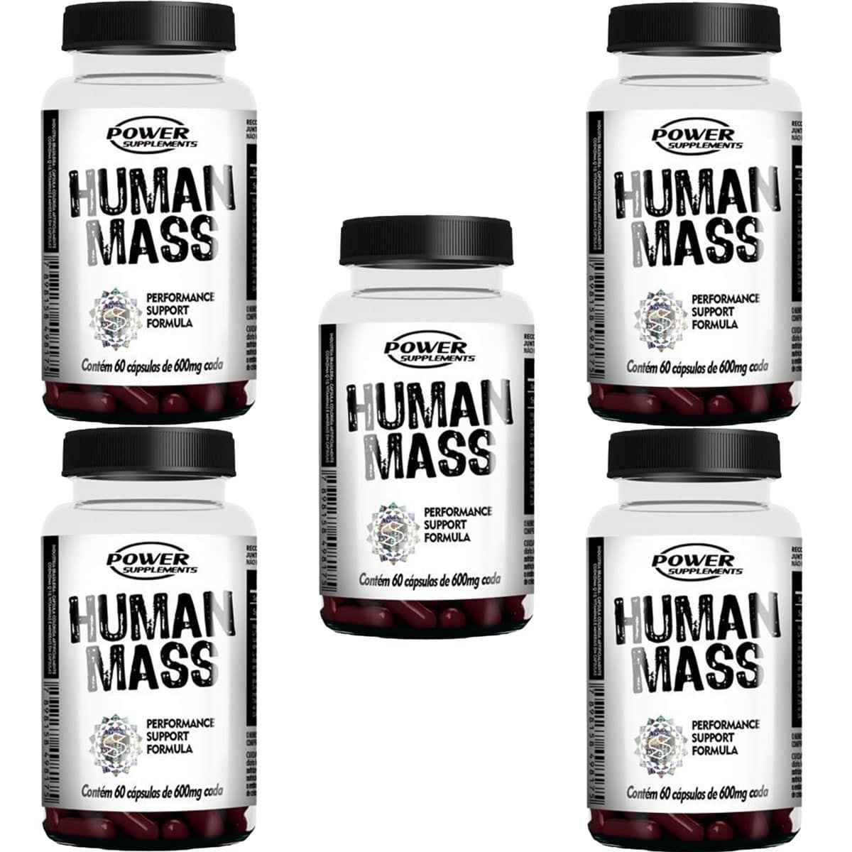 Kit 5X Human Mass - 60 C�psulas - Power Supplements