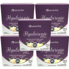 Kit 5X Hyaluronic Verisol 120mg - 30 Sticks de 3,5g Tangerina com Abacaxi - Sanavita
