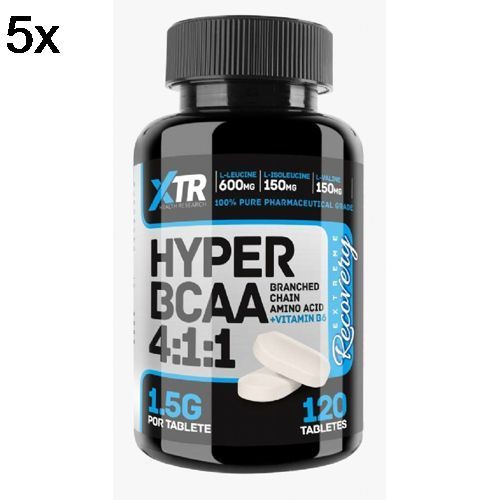 Kit 5X Hyper BCAA 4:1:1 - 120 Tabletes - XTR