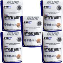 Kit 5X Hyper Whey - 900g Refil Cookies And Cream - Profit