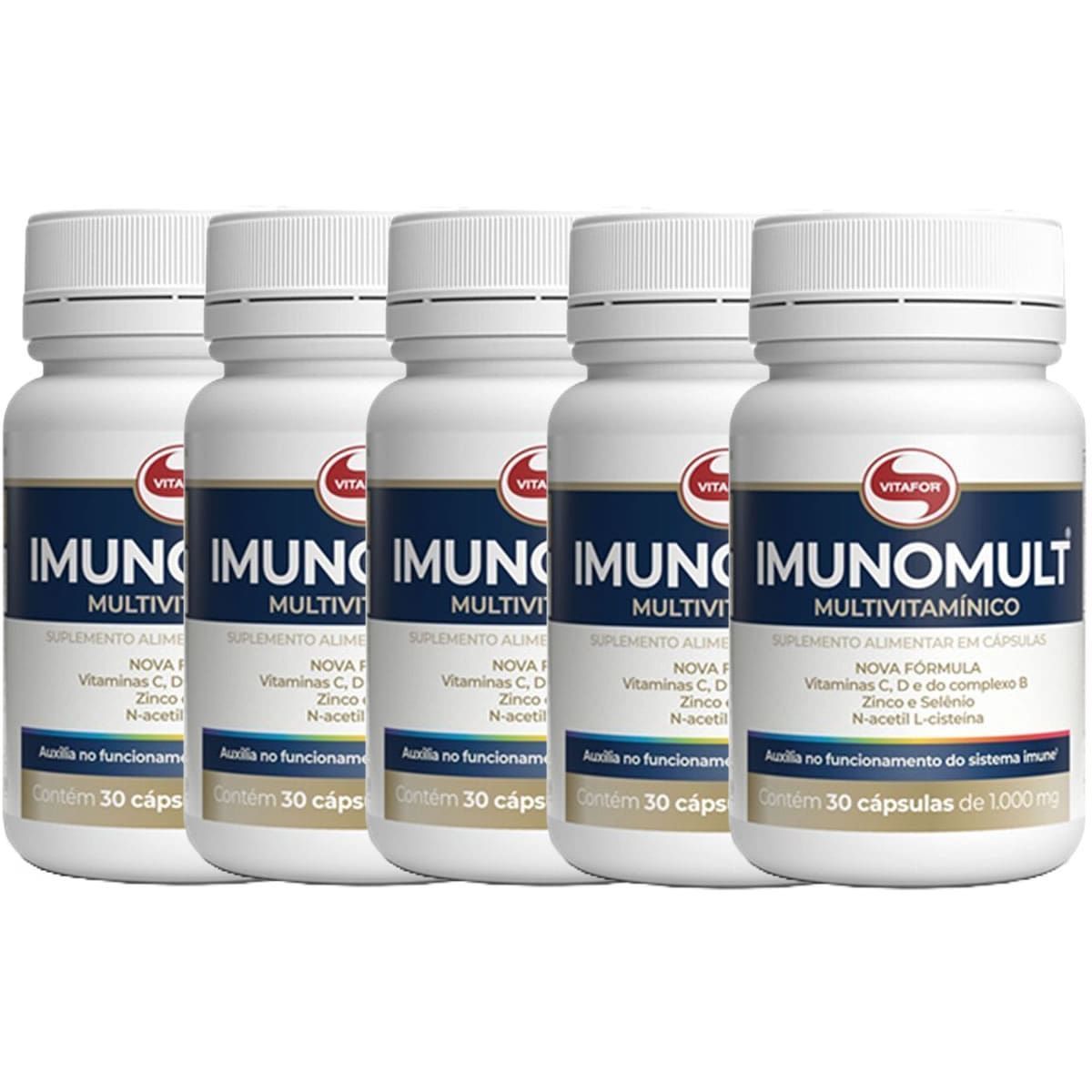 Kit 5X Imunomult Multivitam�nico - 30 C�psulas - Vitafor