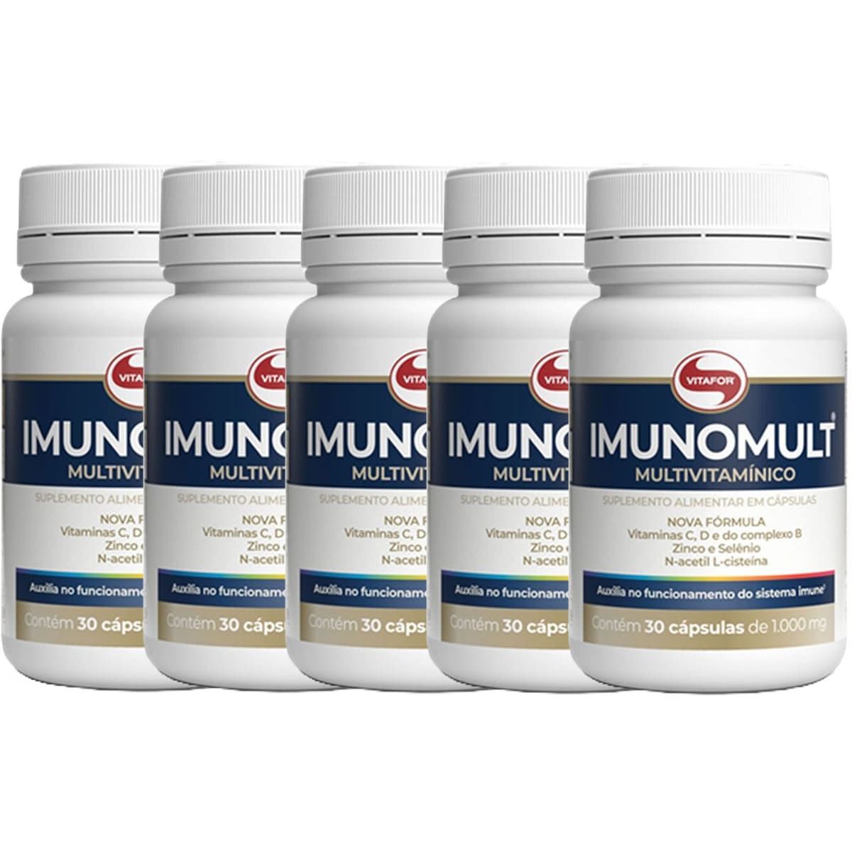 Kit 5X Imunomult Multivitam�nico - 30 C�psulas - Vitafor
