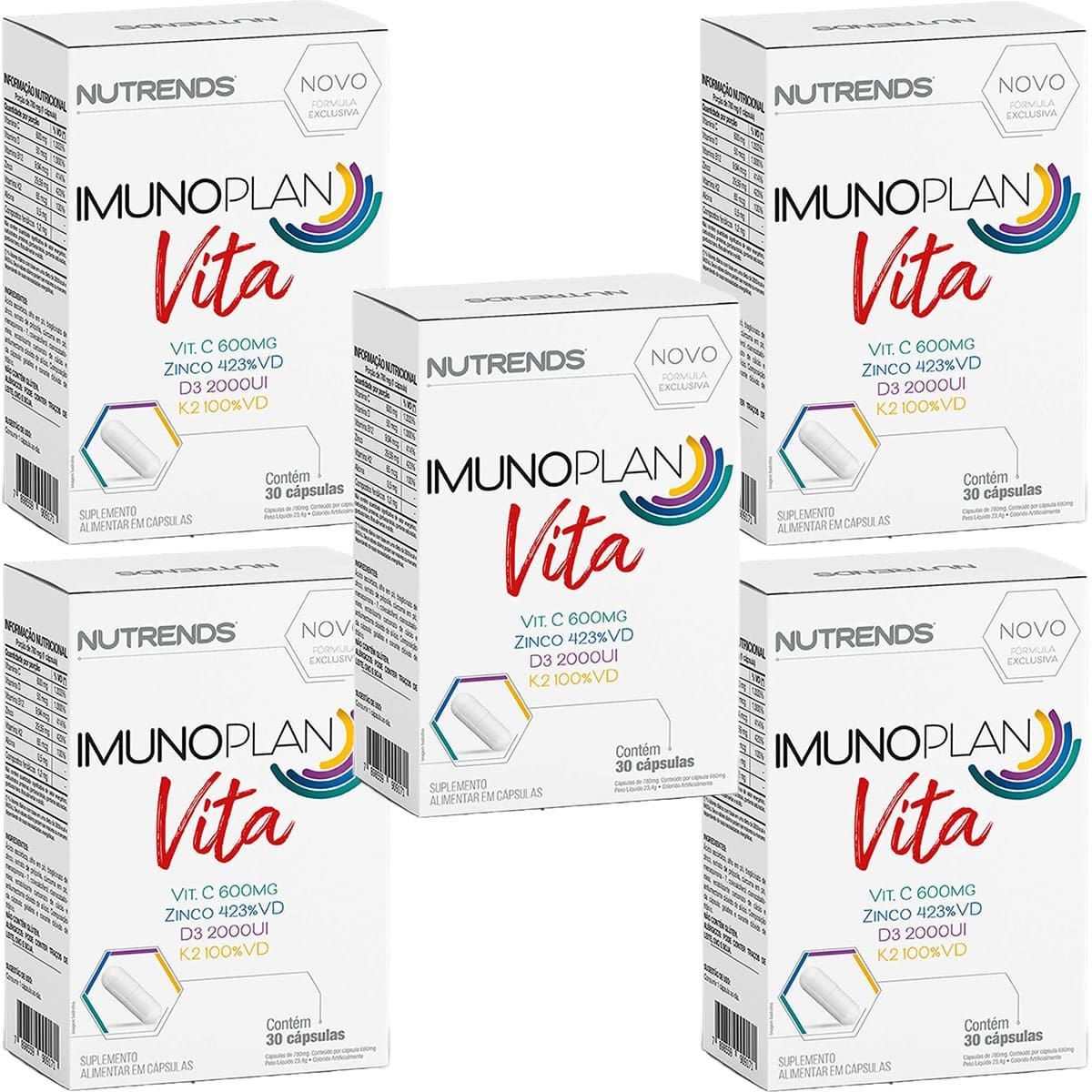Kit 5X Imunoplan Vita - 30 C�psulas  - Nutrends