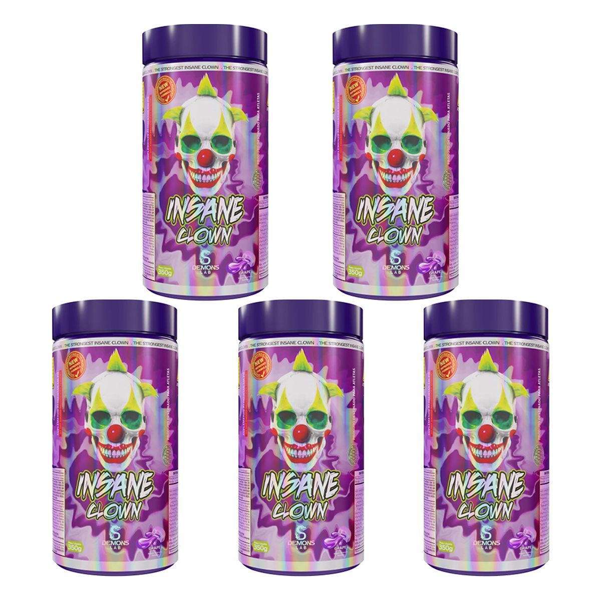 Kit 5X Insane Clown - 350g Grape - Demons Lab