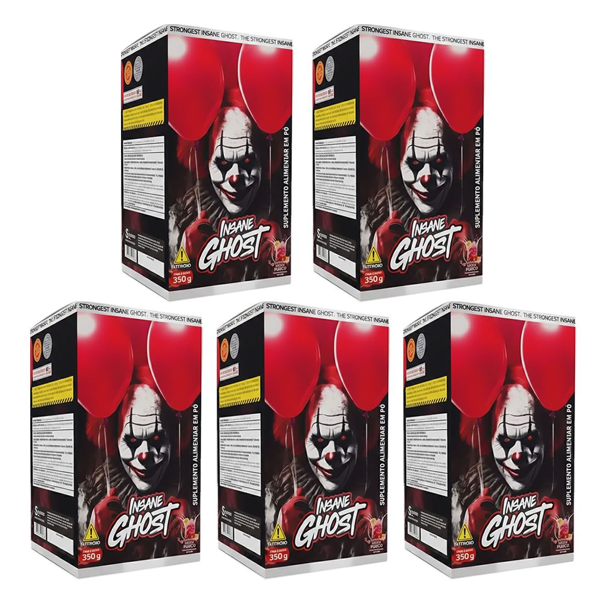 Kit 5X Insane Ghost - 350g Frutas Vermelhas - Demons Lab