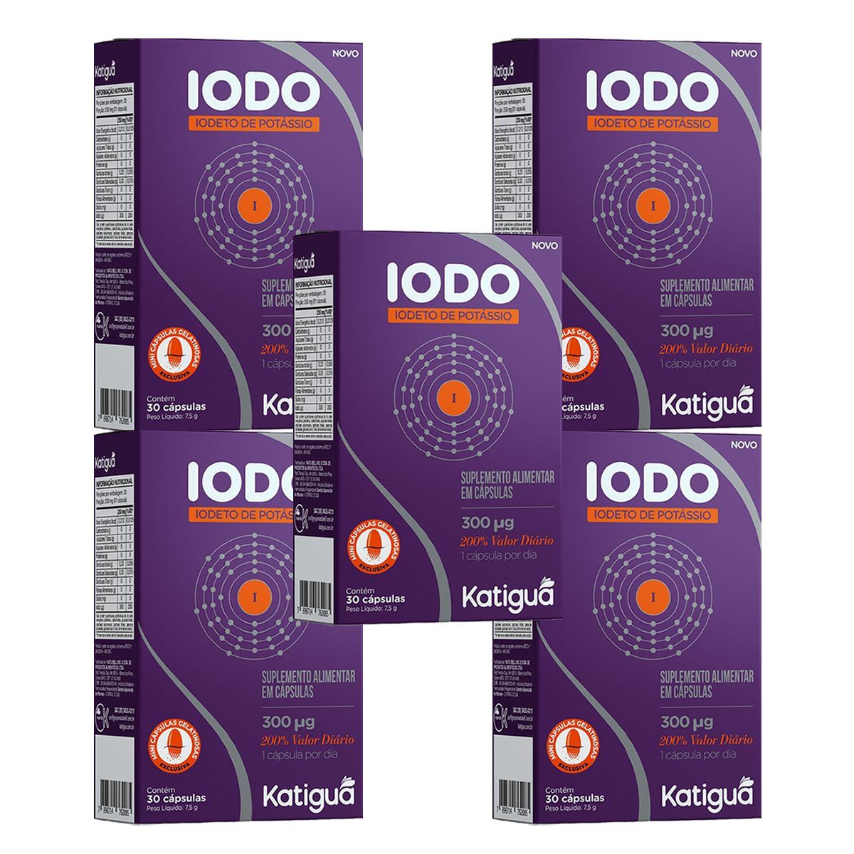 Kit 5X Iodo - 30 C�psulas - Katigu�