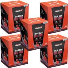 Kit 5X Iron Man Gel Fire - 10 Sach�s 30g A�a� com Guaran� - New Millen
