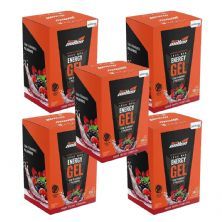Kit 5X Iron Man Instant Energy Gel - 10 Unidades 30g Frutas Vermelhas - New Millen