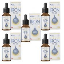 Kit 5X Iron Plus Liquid - 30ml Morango - True Source