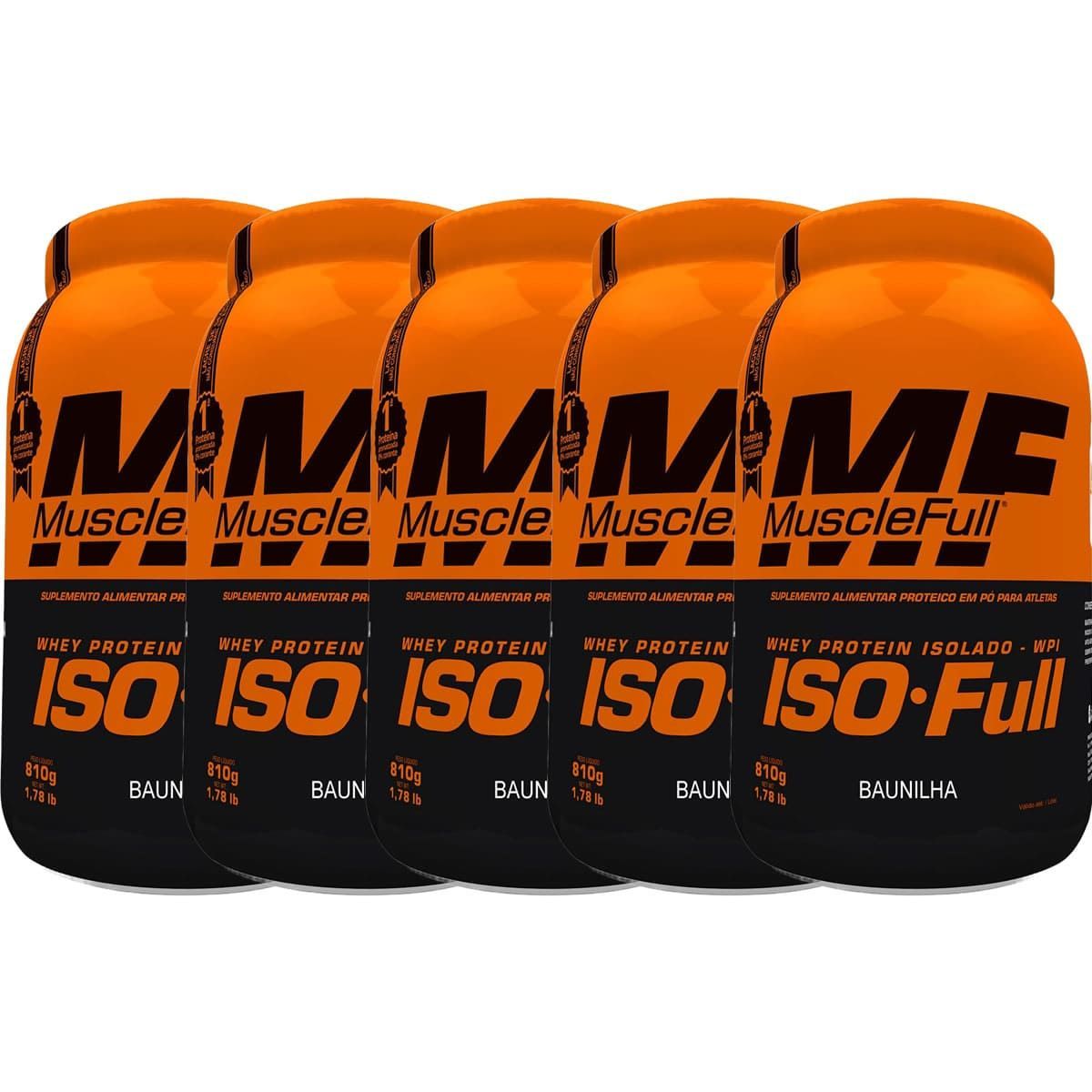 Kit 5X Iso Full Protein - 810g Baunilha - MuscleFull