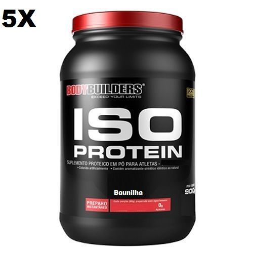 Kit 5X Iso Protein - 900g Baunilha - BodyBuilders