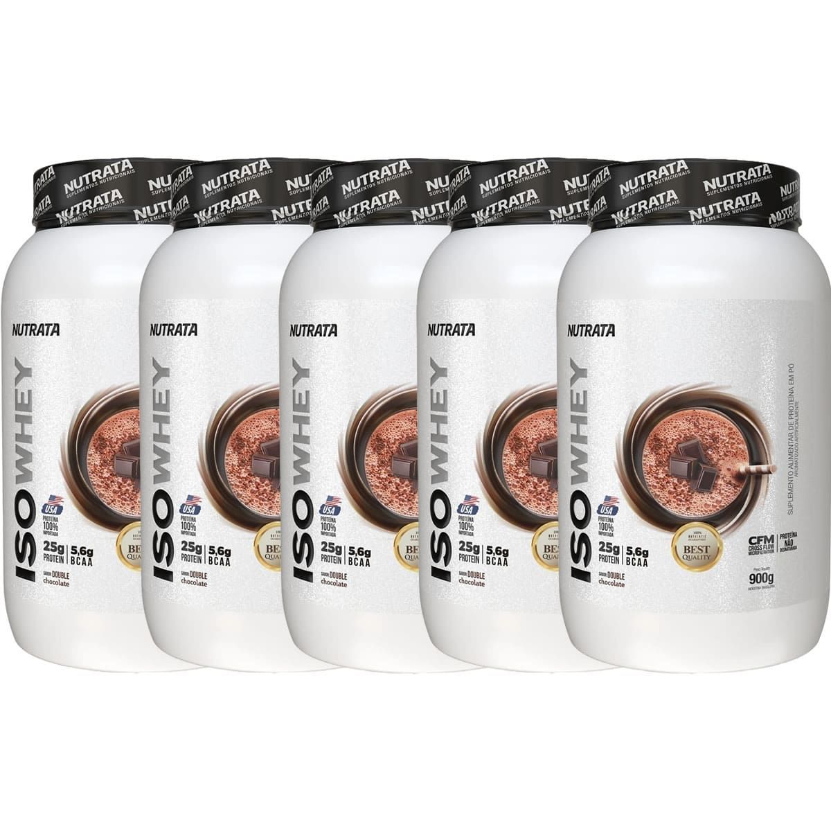 Kit 5X Iso Whey - 900g Chocolate - Nutrata