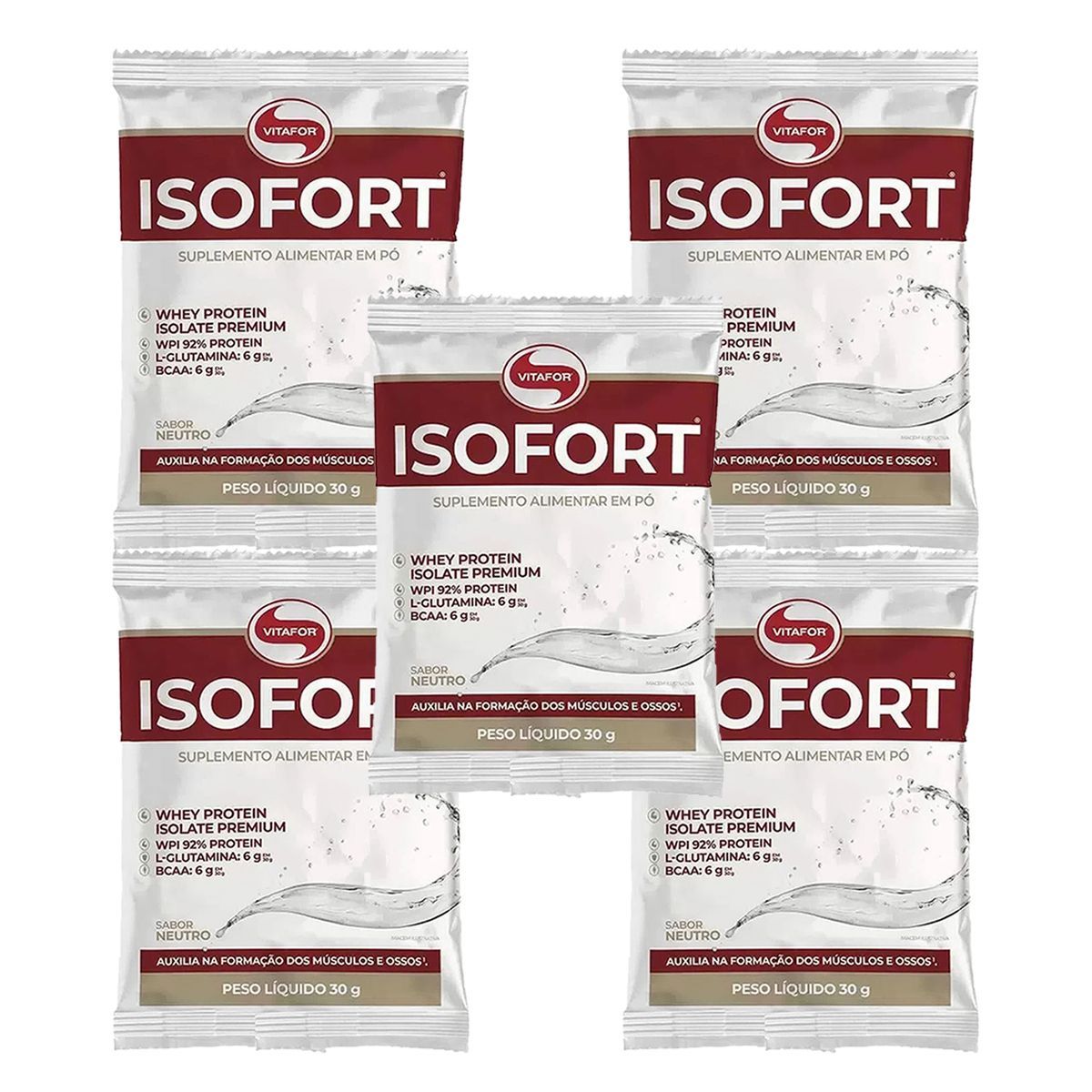 Kit 5X Isofort - 1 Sach� 30g Neutro - Vitafor