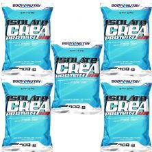 Kit 5X Isolate Crea Protein - 900g Refil Morango - Body Nutry