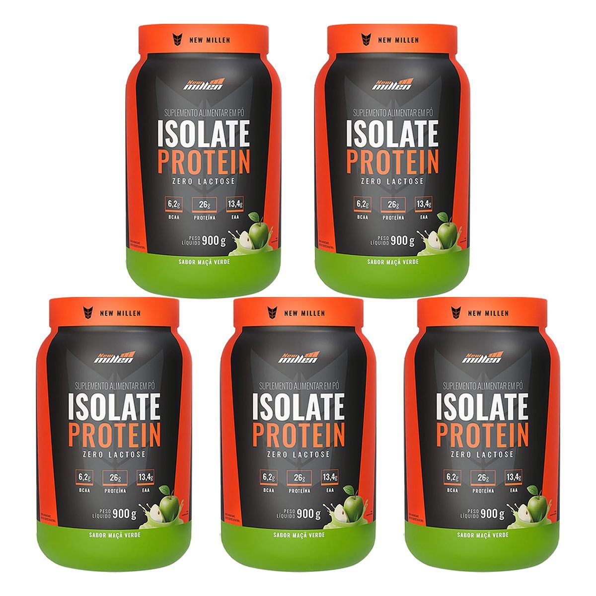Kit 5X Isolate Protein - 900g Ma�� Verde - New Millen