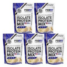 Kit 5X Isolate Protein Mix - 900g Refil Chocolate Branco - ProFit