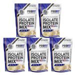 Kit 5X Isolate Protein Mix - 900g Refil Chocolate Branco - ProFit