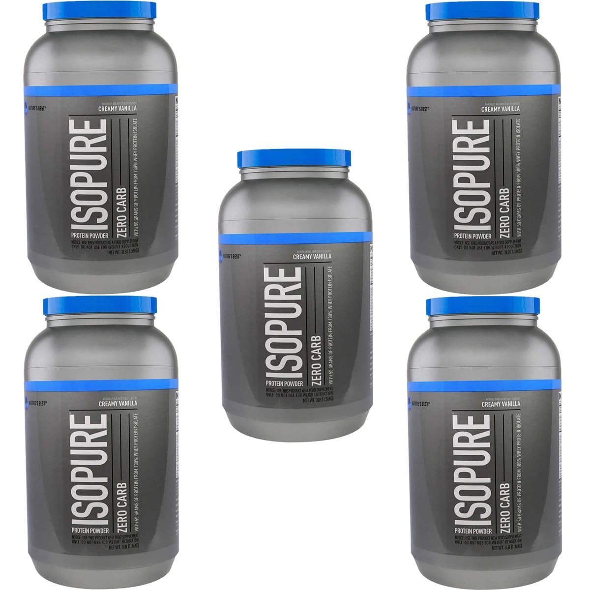 Kit 5X ISOPURE Zero Carb - 1361g Baunilha - Nature�s Best
