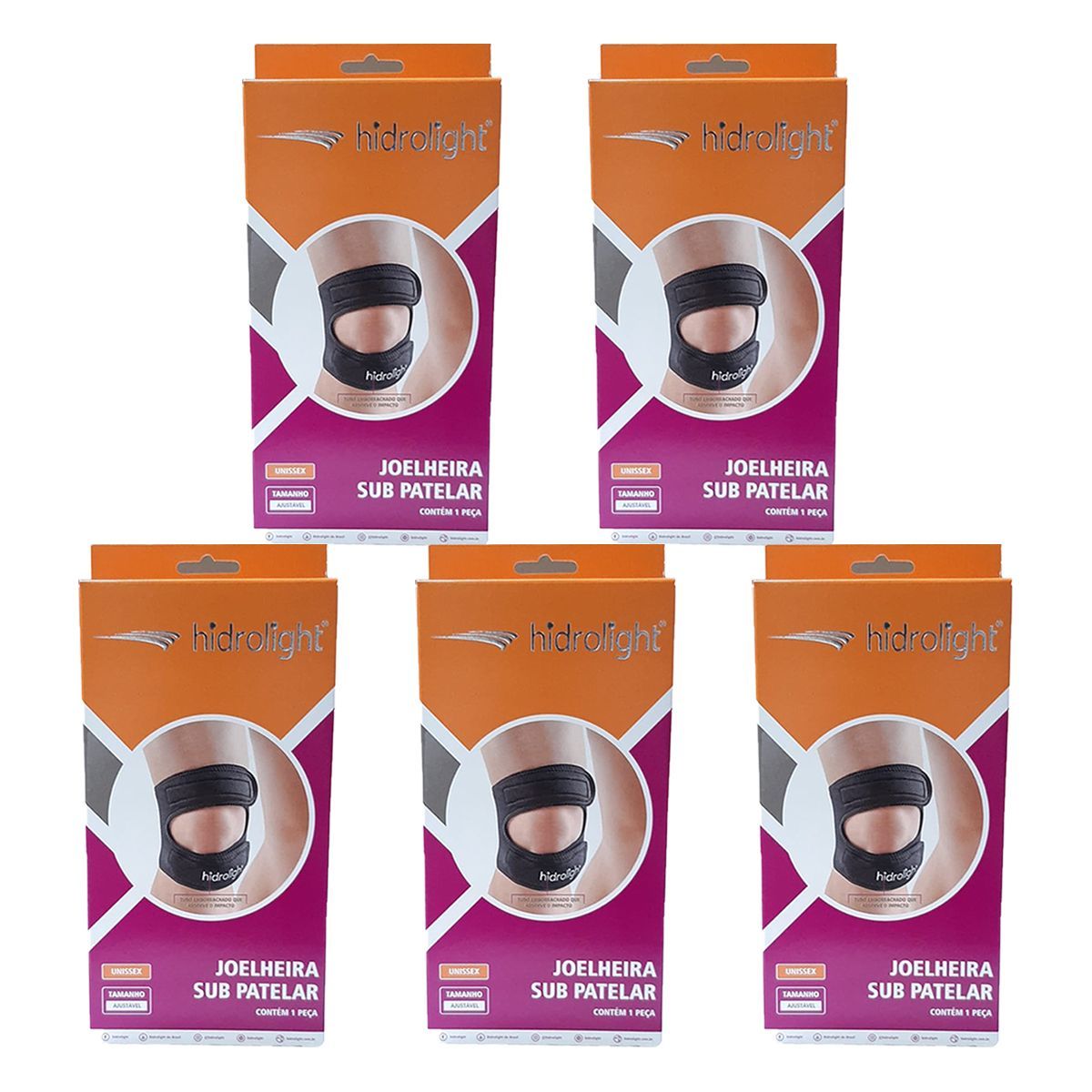 Kit 5X Joelheira Sub Patelar - Tamanho �nico - Hidrolight