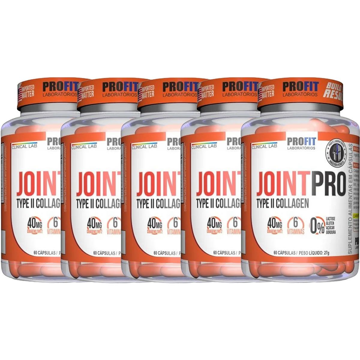 Kit 5X Joint Pro Type II Collagen - 60 C�psulas - Profit