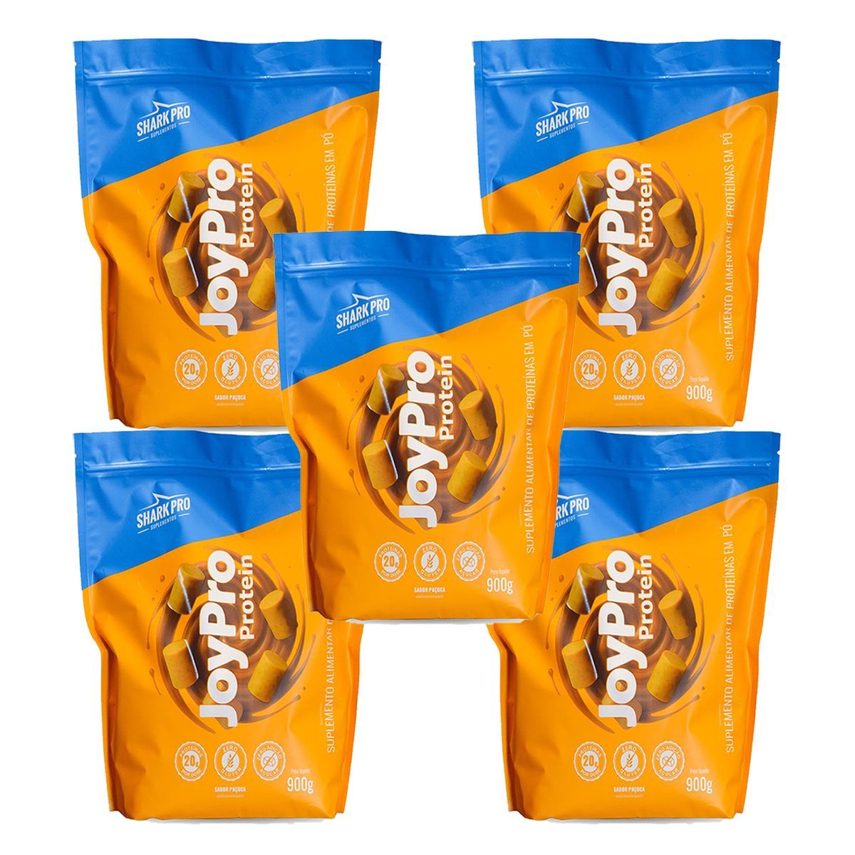 Kit 5X JoyPro Protein - Refil 900g Pa�oca - Shark Pro