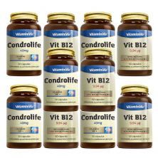 Kit 5X Kit Condrolife 30 C�psulas + Vit B12 60 C�psulas - Vitaminlife