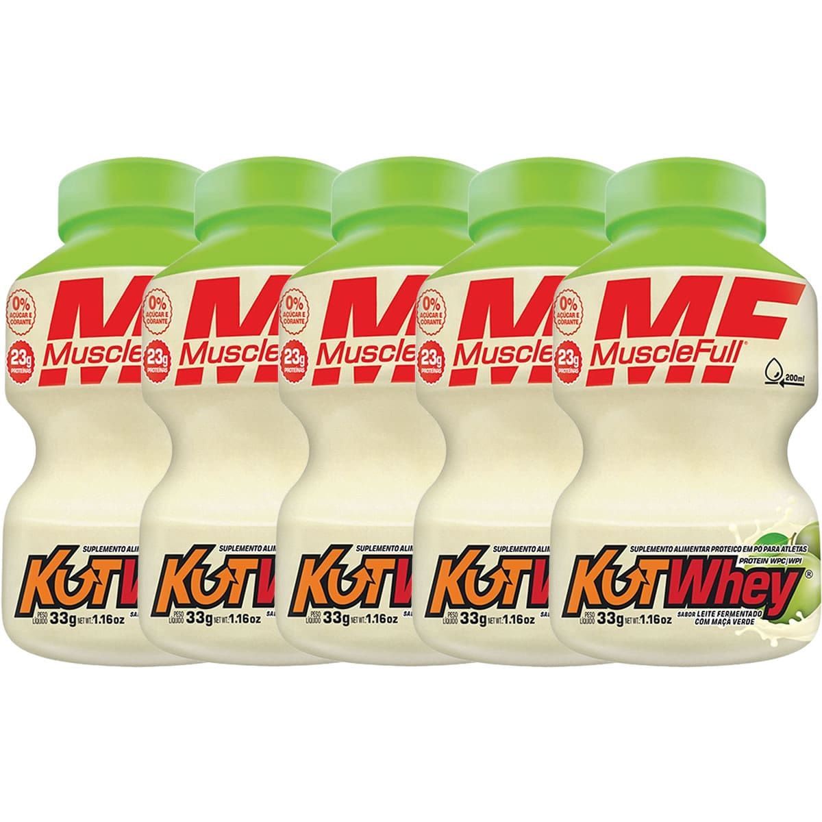 Kit 5X Kut Whey Mini - 33g Leite Fermentado com Ma�� Verde - MuscleFull