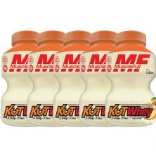 Kit 5X Kut Whey Mini - 33g Leite Fermentado com P�ssego - MuscleFull