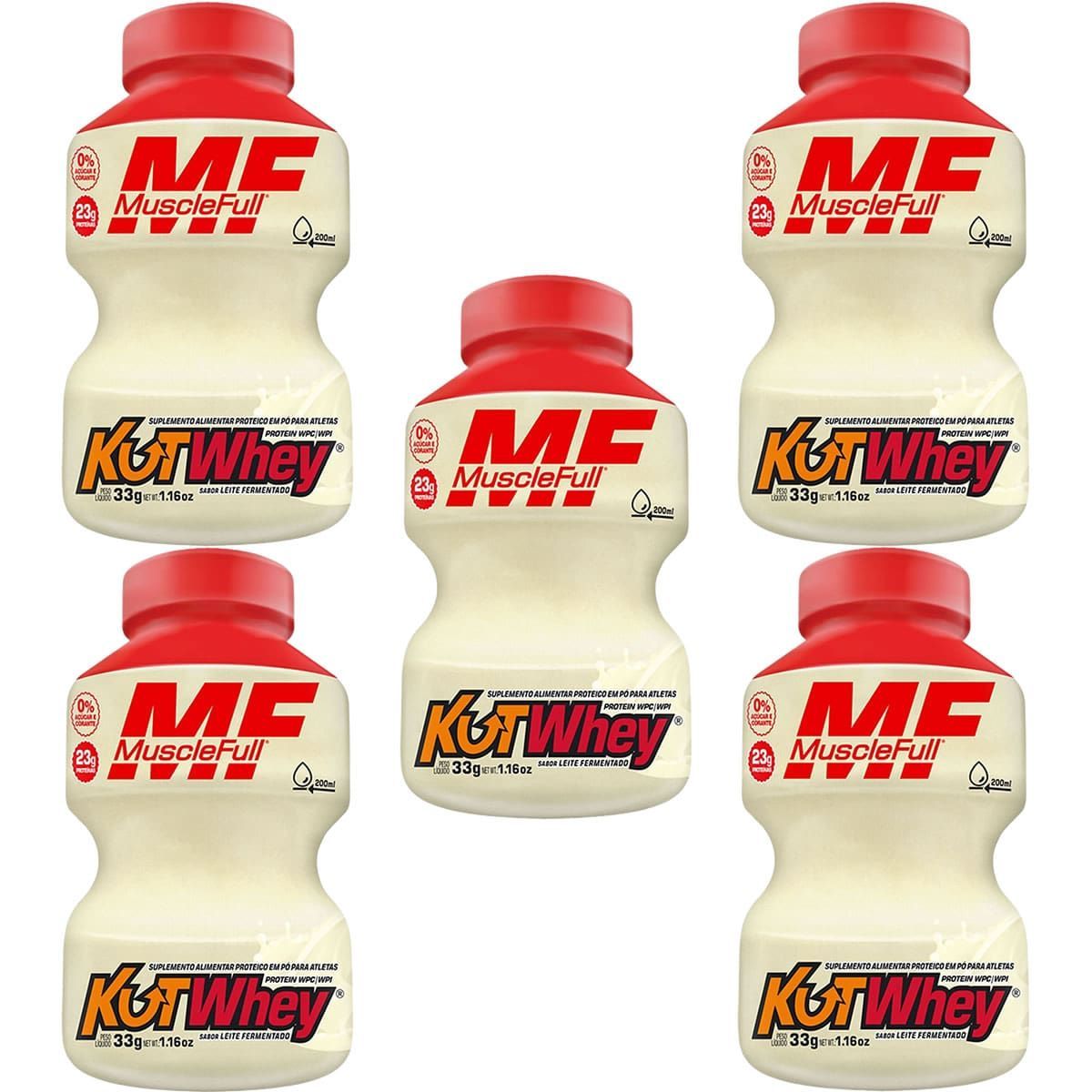 Kit 5X Kut Whey Mini - 33g Leite Fermentado - MuscleFull