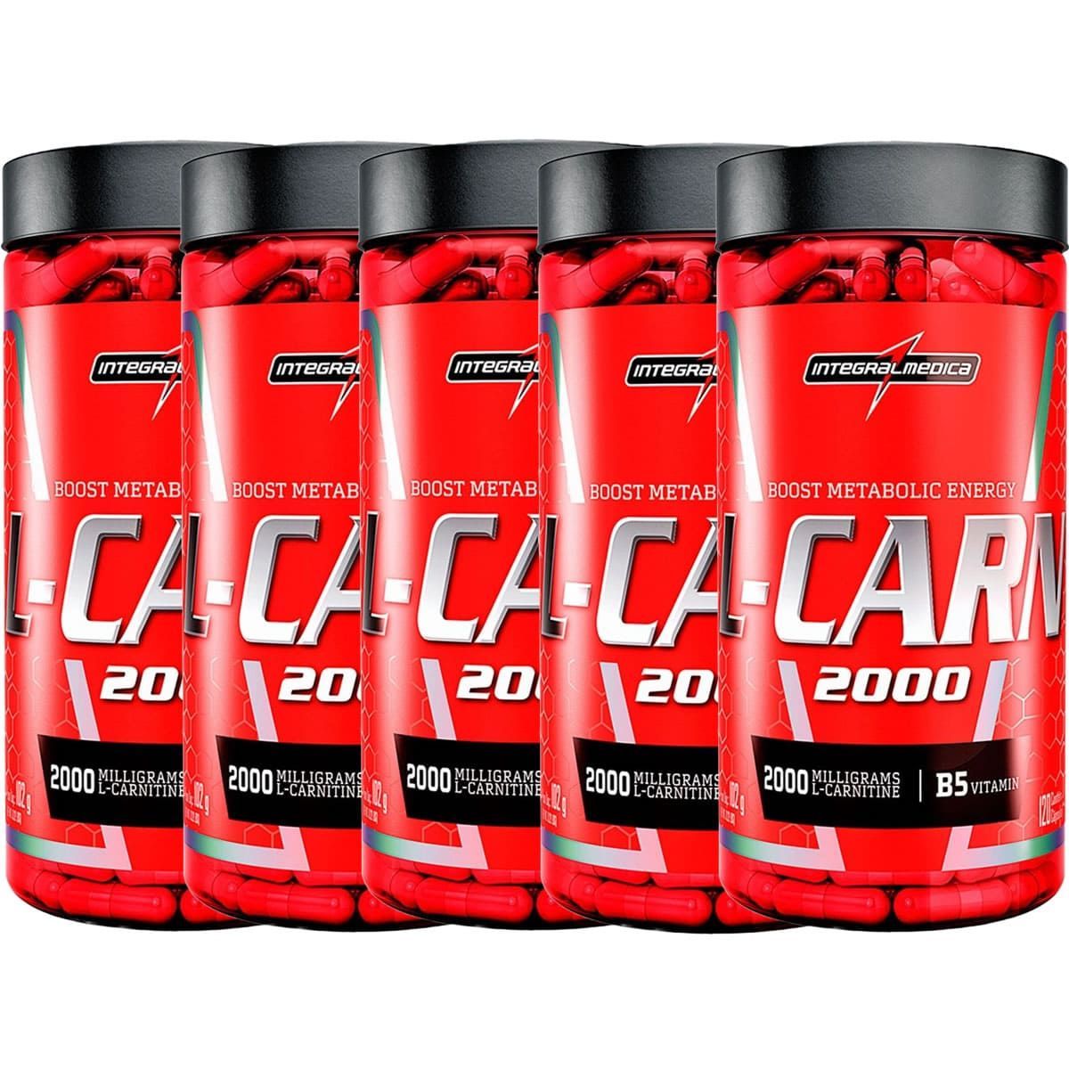 Kit 5X L-Carn - 120 C�psulas - IntegralM�dica