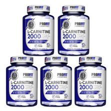 Kit 5X L-Carnitina 2000 + 250mcg Cromo - 120 Tabletes - ProFit